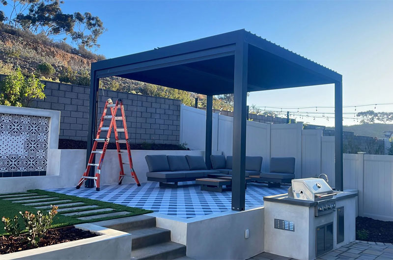 Aluminum pergola in London