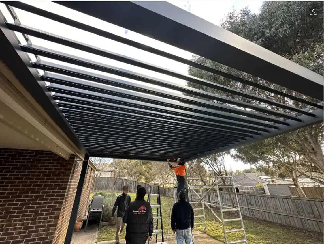 Beautifully designed pergola in a garden
